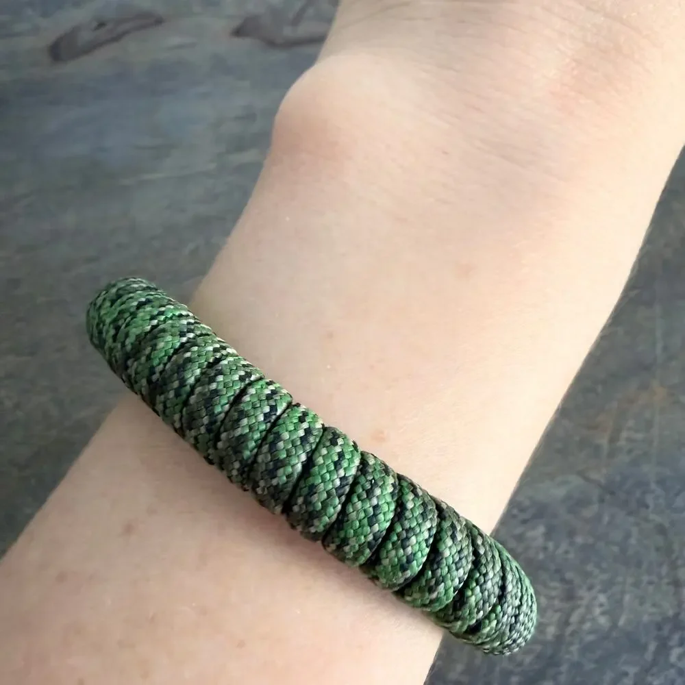 Moss green rope boho bracelet